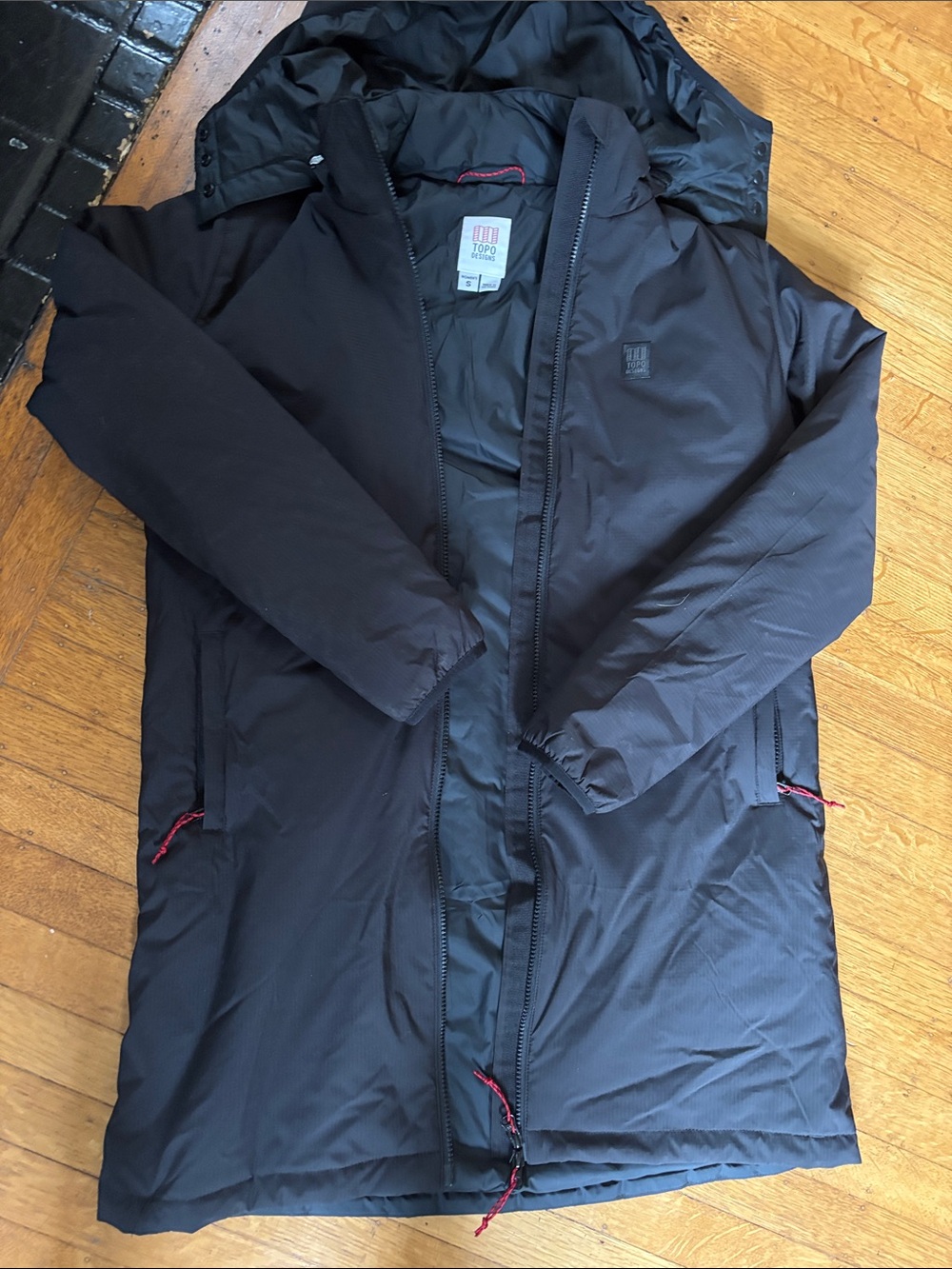 Topo Designs Black Longline Trench Coat